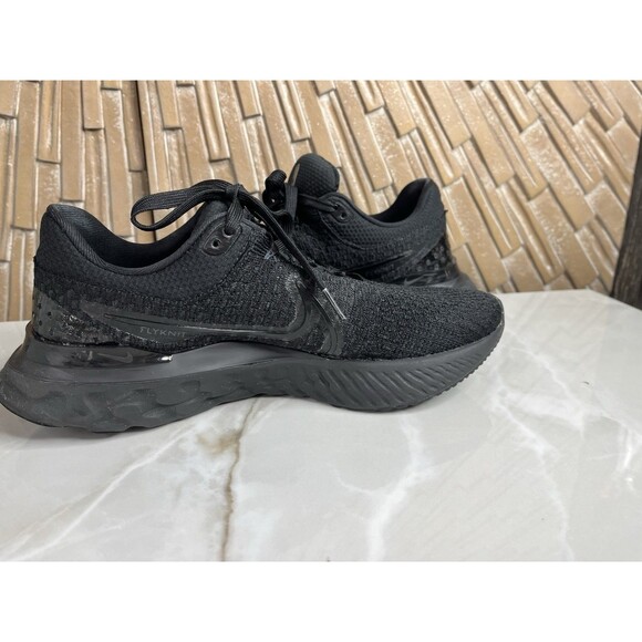 Nike React Infinity Run Flyknit 3 Triple Black DH5392-005 Sneakers Shoes Men 9.5 - Picture 8 of 11